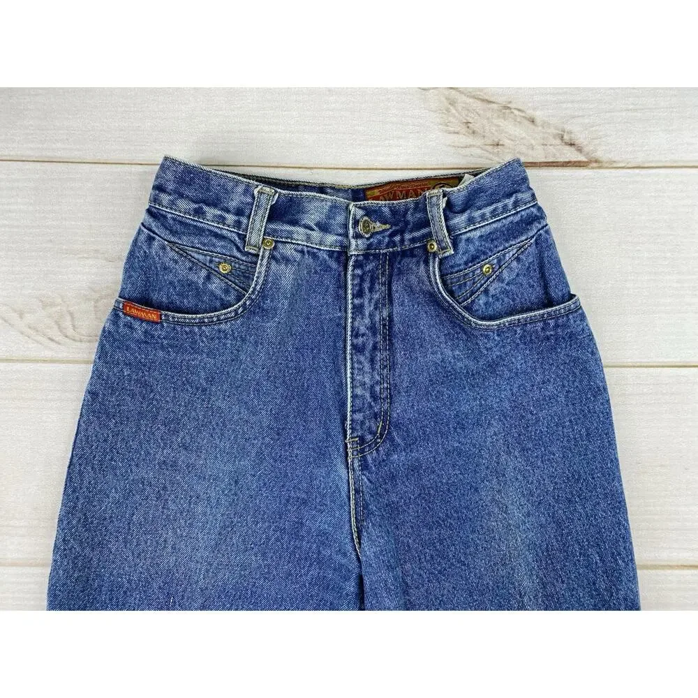 Vintage Lawman Jeans Womens Jr 3 Western Denim High Rise 35.5” Inseam Bareback
